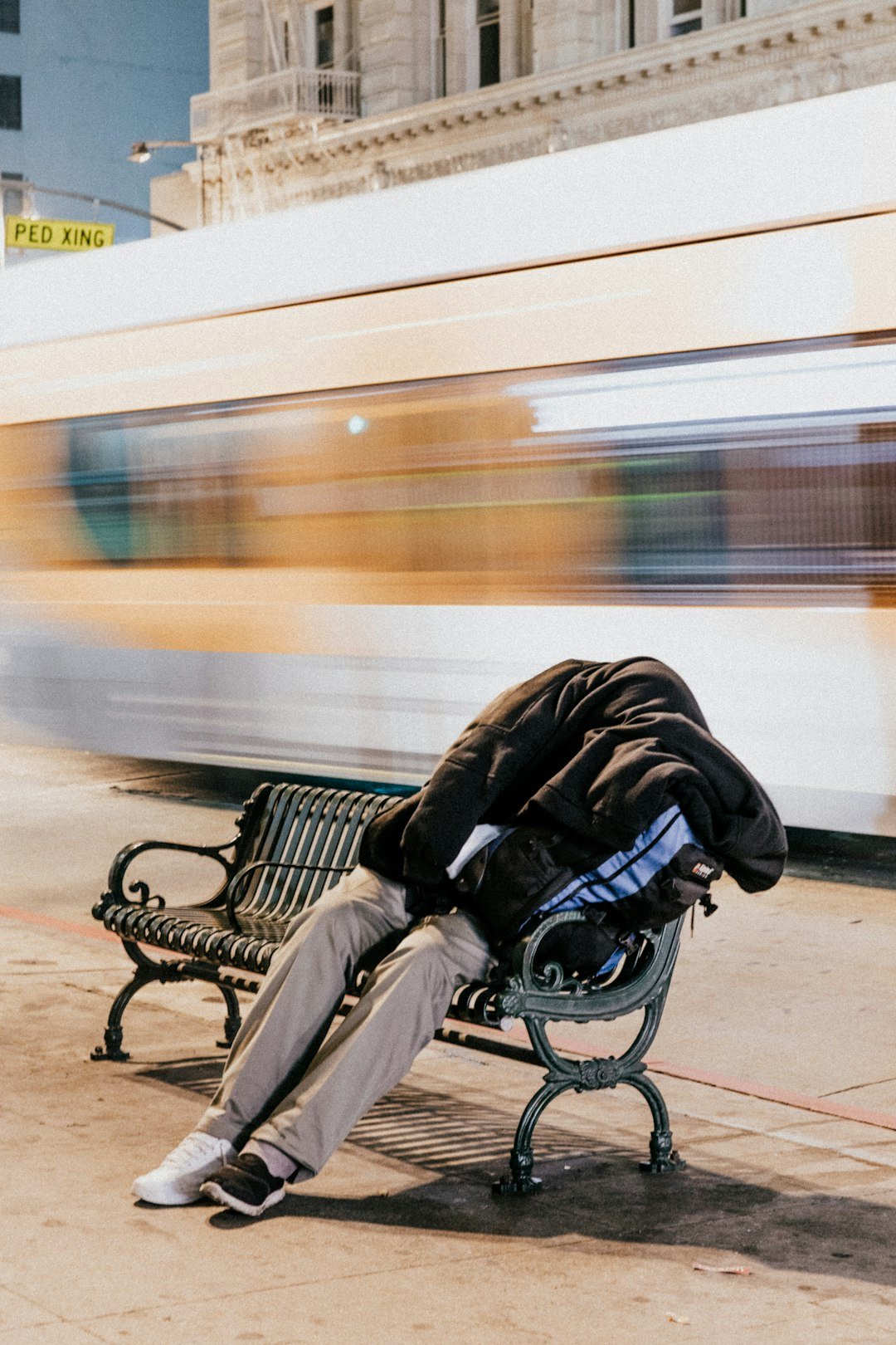 Person on bench